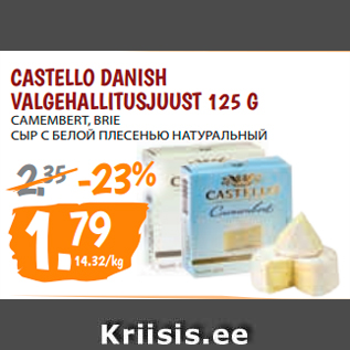 Allahindlus - CASTELLO DANISH VALGEHALLITUSJUUST 125 G