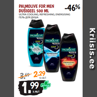 Allahindlus - PALMOLIVE FOR MEN DUŠIGEEL 500 ML