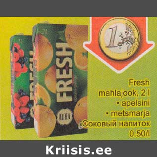 Allahindlus - Frеsh mahlajook, 2 l . apelsini . mеtsmаrjа