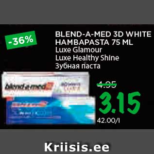 Allahindlus - BLEND-A-MED 3D WHITE HAMBAPASTA 75 ML