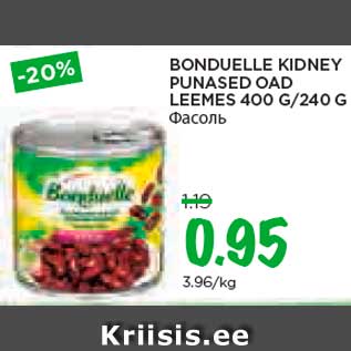 Allahindlus - BONDUELLE KIDNEY PUNASED OAD LEEMES