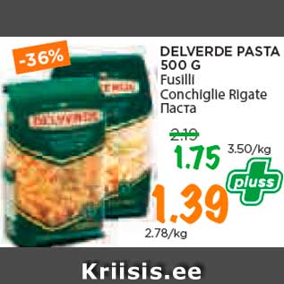 Allahindlus - DELVERDE PASTA 500 G