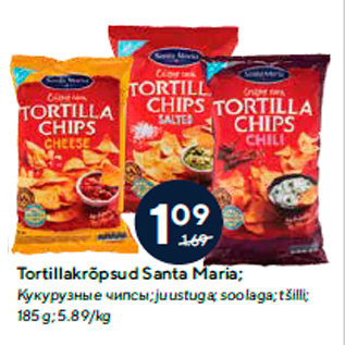 Allahindlus - Tortillakrõpsud Santa Maria