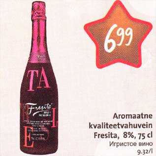 Allahindlus - Aromaatne kvaliteetvahuvein Fresita, 8%, 75 cl