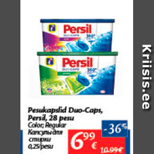 Allahindlus - Pesukapslid Duo-Caps, Persil, 28 pesu