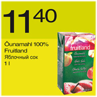 Allahindlus - Õunamahl 100%, Fruitland