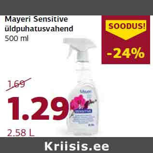 Allahindlus - Mayeri Sensitive üldpuhatusvahend 500 ml