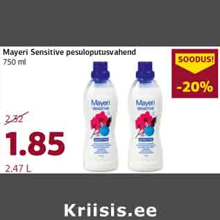 Allahindlus - Mayeri Sensitive pesuloputusvahend 750 ml