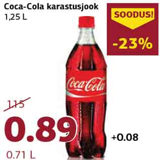 Allahindlus - Coca-Cola karastusjook 1,25 L