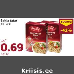 Allahindlus - Baltix tatar 4 x 100 g