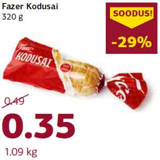 Allahindlus - Fazer Kodusai 320 g