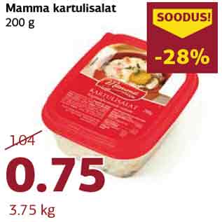 Allahindlus - Mamma kartulisalat 200 g