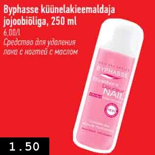 Allahindlus - Byphasse küünelakieemaldaja jojoobiõliga, 250 ml