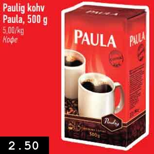 Allahindlus - Paulig kohv Paula, 500 g