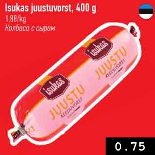 Allahindlus - Isukas juustuvorst, 400 g