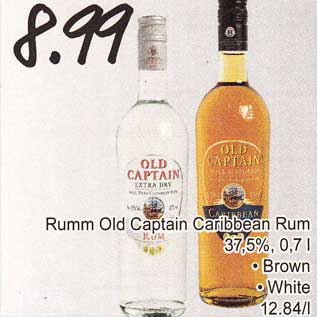 Allahindlus - Rumm Old Captain Caribbean Rum