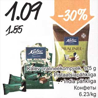 Allahindlus - Kalev pralineekompvek, 175 g