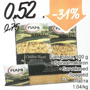 Allahindlus - Fiani pasta, 500 g