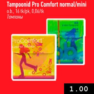 Allahindlus - Tampoonid Pro Comfort normal/mini