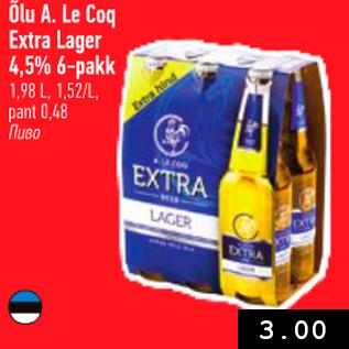 Allahindlus - Õlu A.Le Cog Extra Lager