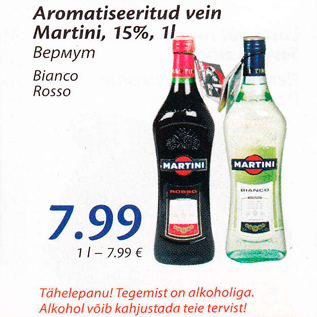 Allahindlus - Aromatiseeritud vein Martini