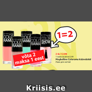 Allahindlus - Maybelline Colorama küünelakid