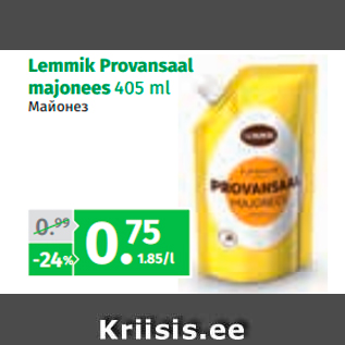 Allahindlus - Lemmik Provansaal majonees 405 ml