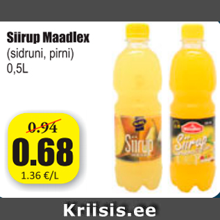 Allahindlus - Siirup Maadlex