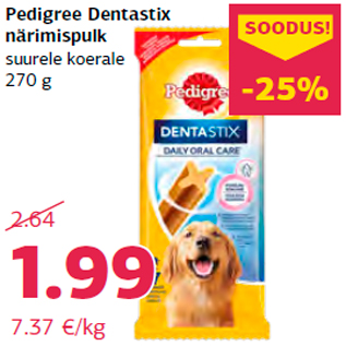 Allahindlus - Pedigree Dentastix närimispulk