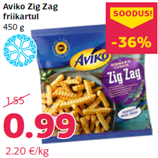 Allahindlus - Aviko Zig Zag friikartul 450 g