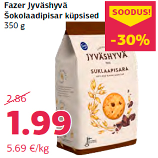 Allahindlus - Fazer Jyväshyvä Šokolaadipisar küpsised 350 g