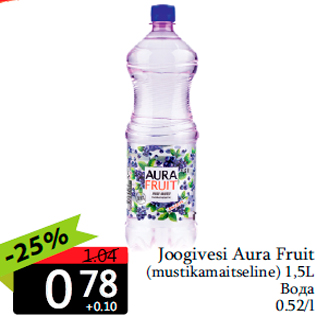 Allahindlus - Joogivesi Aura Fruit