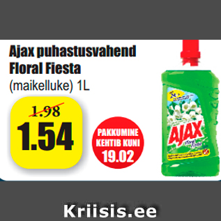 Allahindlus - Ajax puhastusvahend Floral Fiesta