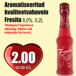 Allahindlus - Aromatiseeritud kvaliteetvahuvein Fresita