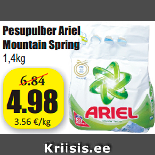 Allahindlus - Pesupulber Ariel Mountain Spring 1,4kg