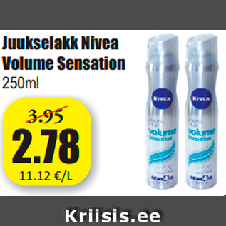 Allahindlus - Juukselakk Nivea Volume Sensation 250ml