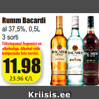 Allahindlus - Rumm Bacardi