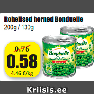 Allahindlus - Rohelised herned Bonduelle