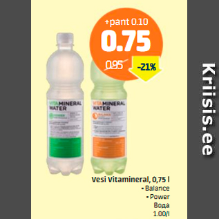 Allahindlus - Vesi Vitamineral, 0,75 l