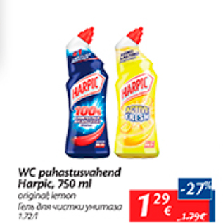 Allahindlus - WC puhastusvahend Harpic, 750 ml