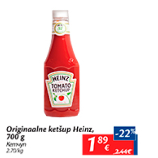 Allahindlus - Originaalne ketšup Heinz, 700 g