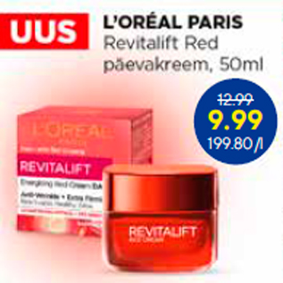 Allahindlus - L´OREAL PARIS Revitalift Red päevakreem, 50 ml