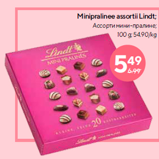 Allahindlus - Minipralinee assortii Lindt; 100 g