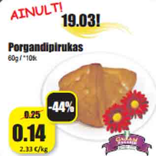 Allahindlus - Porgandipirukas 60g / *10tk