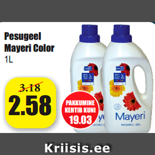 Allahindlus - Pesugeel Mayeri Color 1L