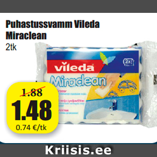 Allahindlus - Puhastussvamm Vileda Miraclean 2tk