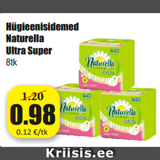 Allahindlus - Hügieenisidemed Naturella Ultra Super 8tk