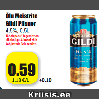 Allahindlus - Õlu Meistrite Gildi Pilsner