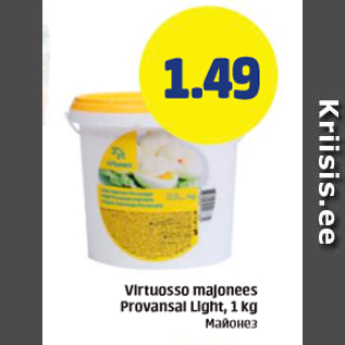 Allahindlus - Virtuosso majonees Provansal Light, 1 kg