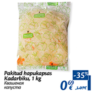 Allahindlus - Pakitud hapukapsas Kadarbiku, 1 kg